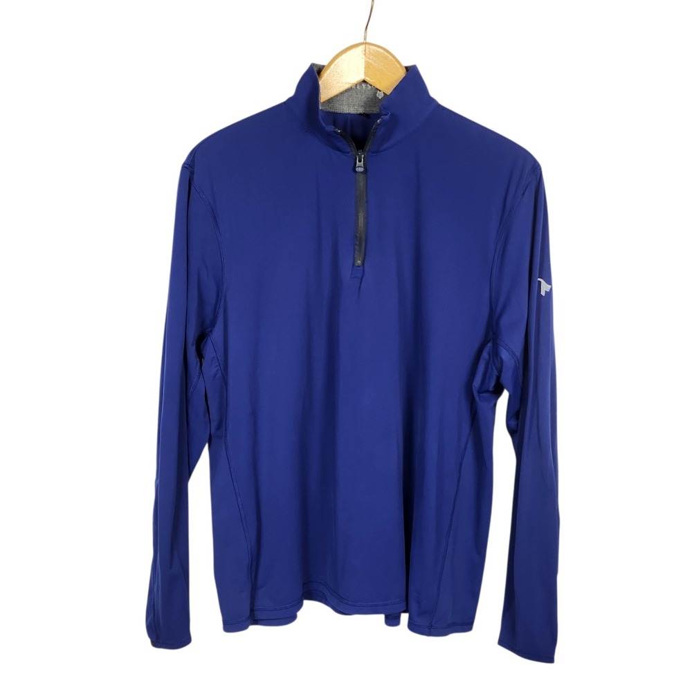 Greyson Tate 1/4 Zip Pullover Mens X-Large Blue Golf Performance Stretch LOGO‎
